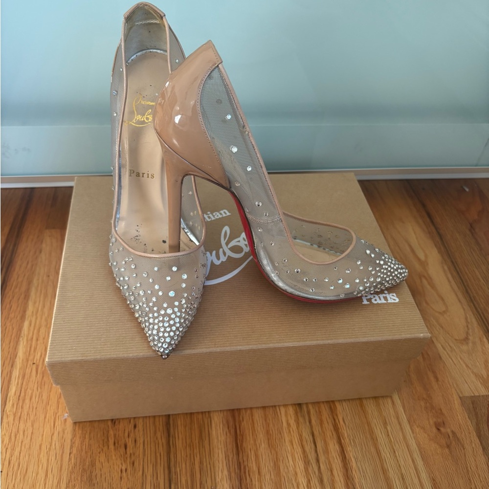 Christian Louboutin Nude Body Strass Heels (120)